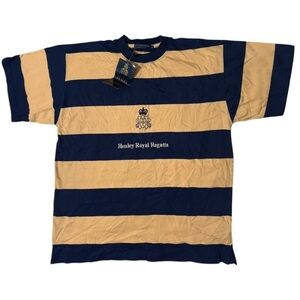 NWT HENLEY ROYAL REGATTA Collection Men’s Blue Short Sleeve Striped Tee